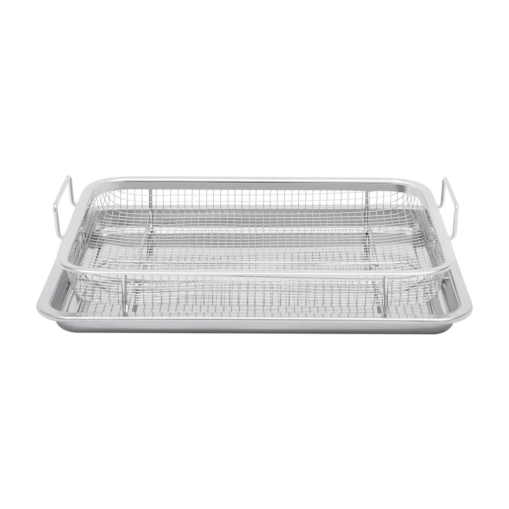 Stainless Steel Non-stick Air Fryer Basket 2 Piece Set M130648