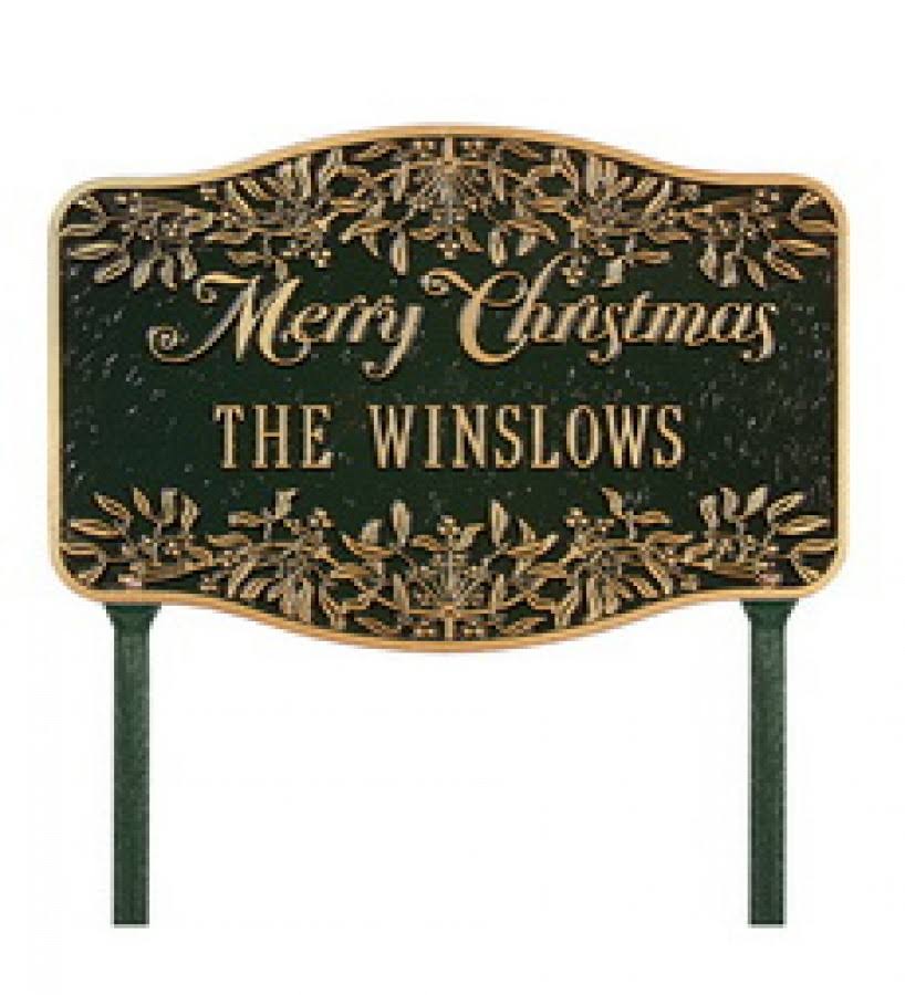 Green Cast Aluminum Yard Sign A861601