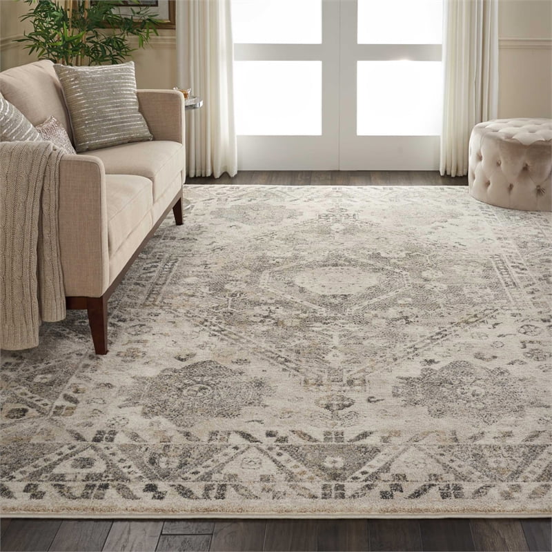 Cream Grey Area Rug R8322