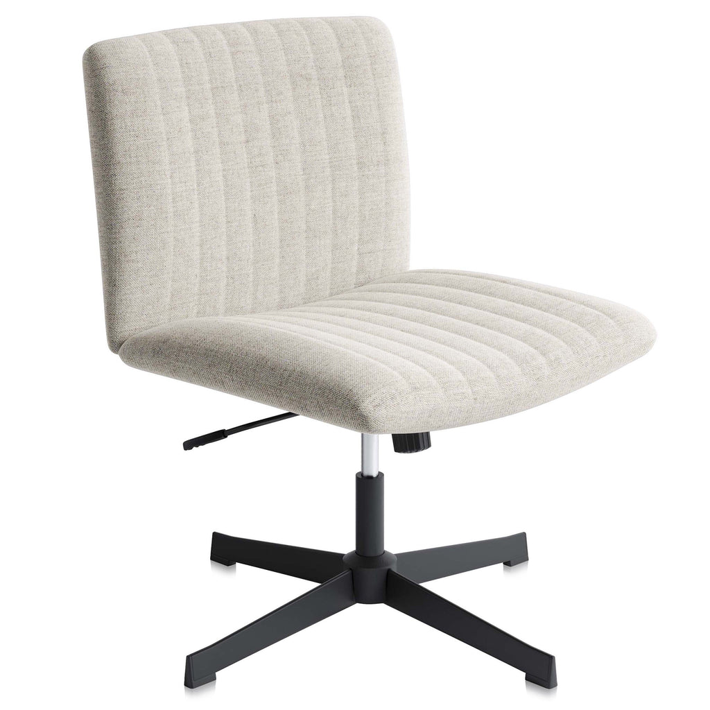Beige Upholstered Linen Office Chair Y5397