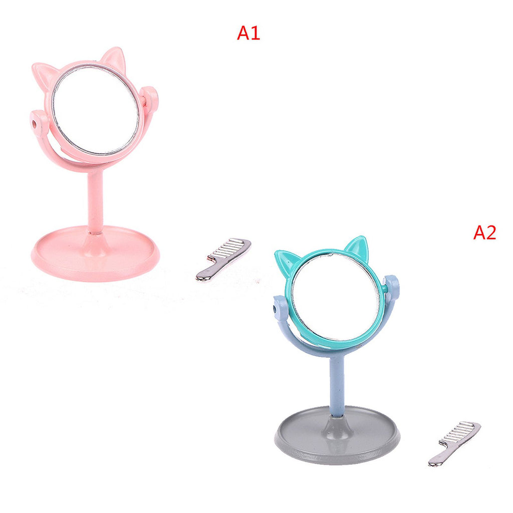 1/12 Mini Rabbit Ears Mirror Dollhouse Furniture C88173