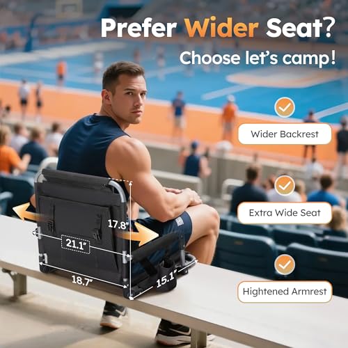 Folding Stadium Seat with Cup Holder and Cushion U70892