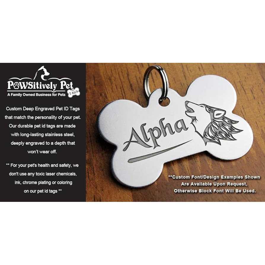 Stainless Steel Custom Deep Engraved Pet ID Tags E60700