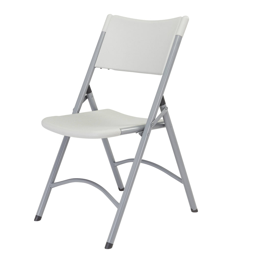 Folding Chair, Plastic, Gray, Pkg of 4 B92539
