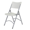 Folding Chair, Plastic, Gray, Pkg of 4 B92539