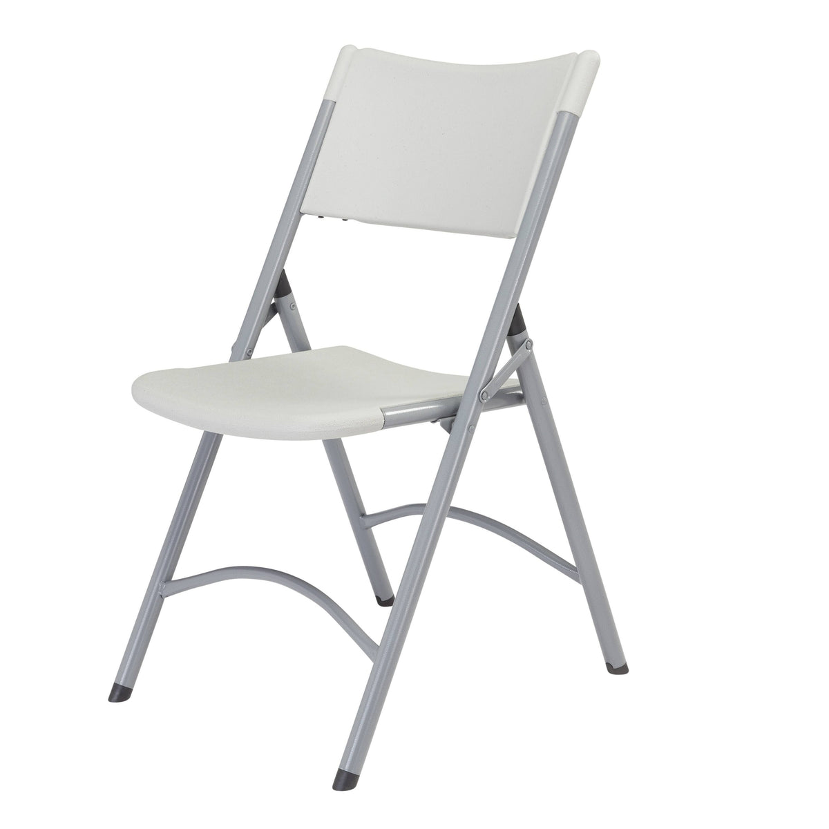 Folding Chair, Plastic, Gray, Pkg of 4 B92539
