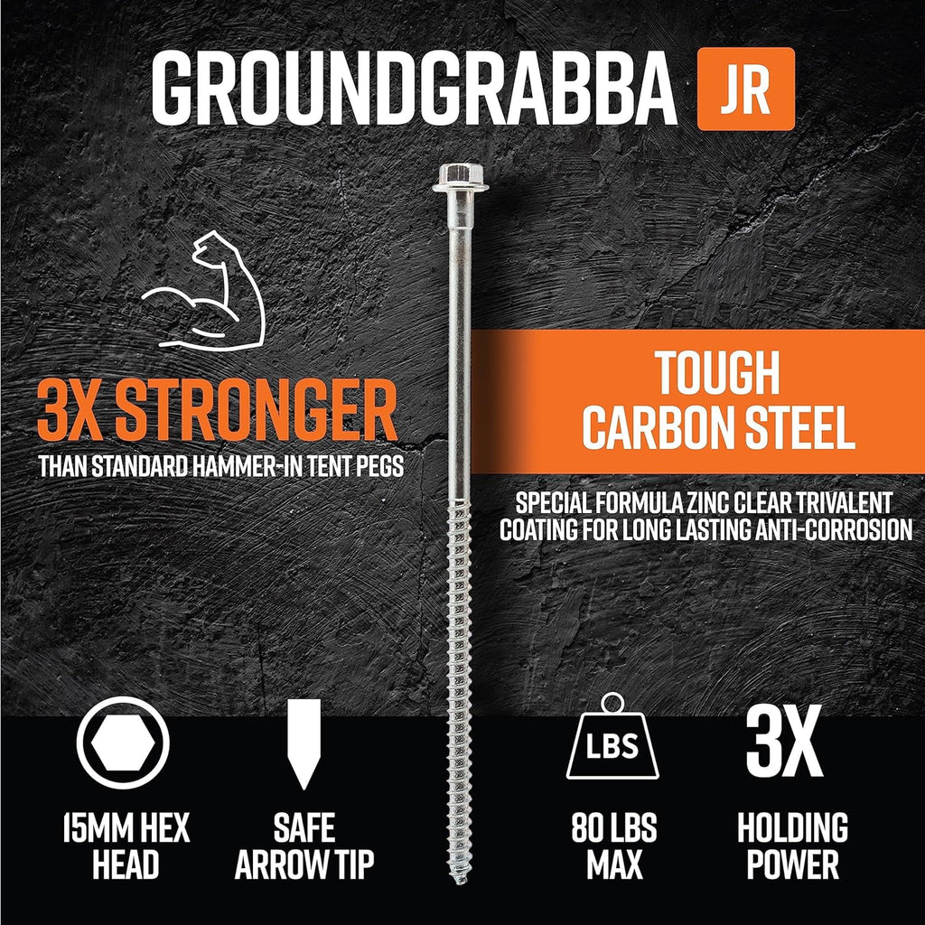 11 Inch 4 Pack Heavy Duty Screw-In Ground Anchors Q818