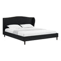 Charcoal King Size Linen Platform Bed S82912