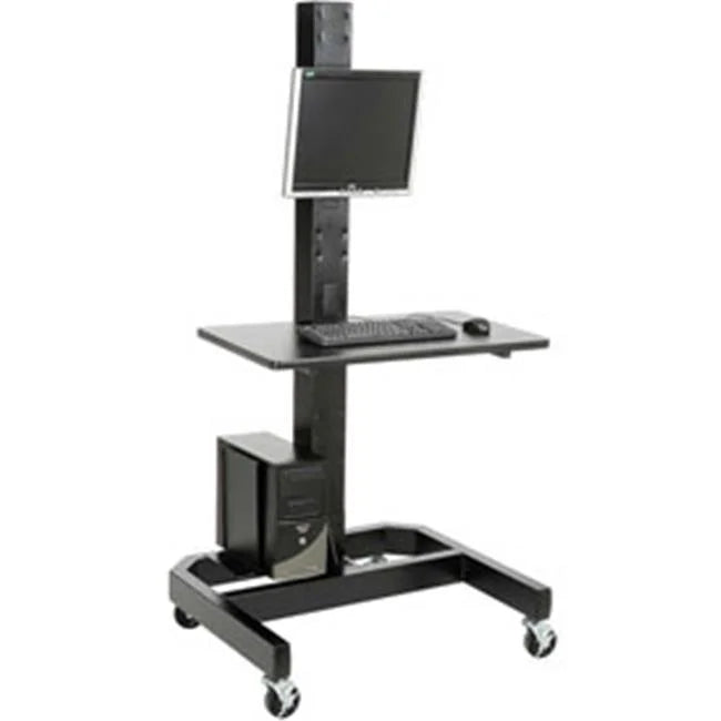 Black Mobile Computer Workstation with VESA Mount H4761