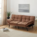 Camel Suede Fabric Memory Foam Futon, 72'' J777331