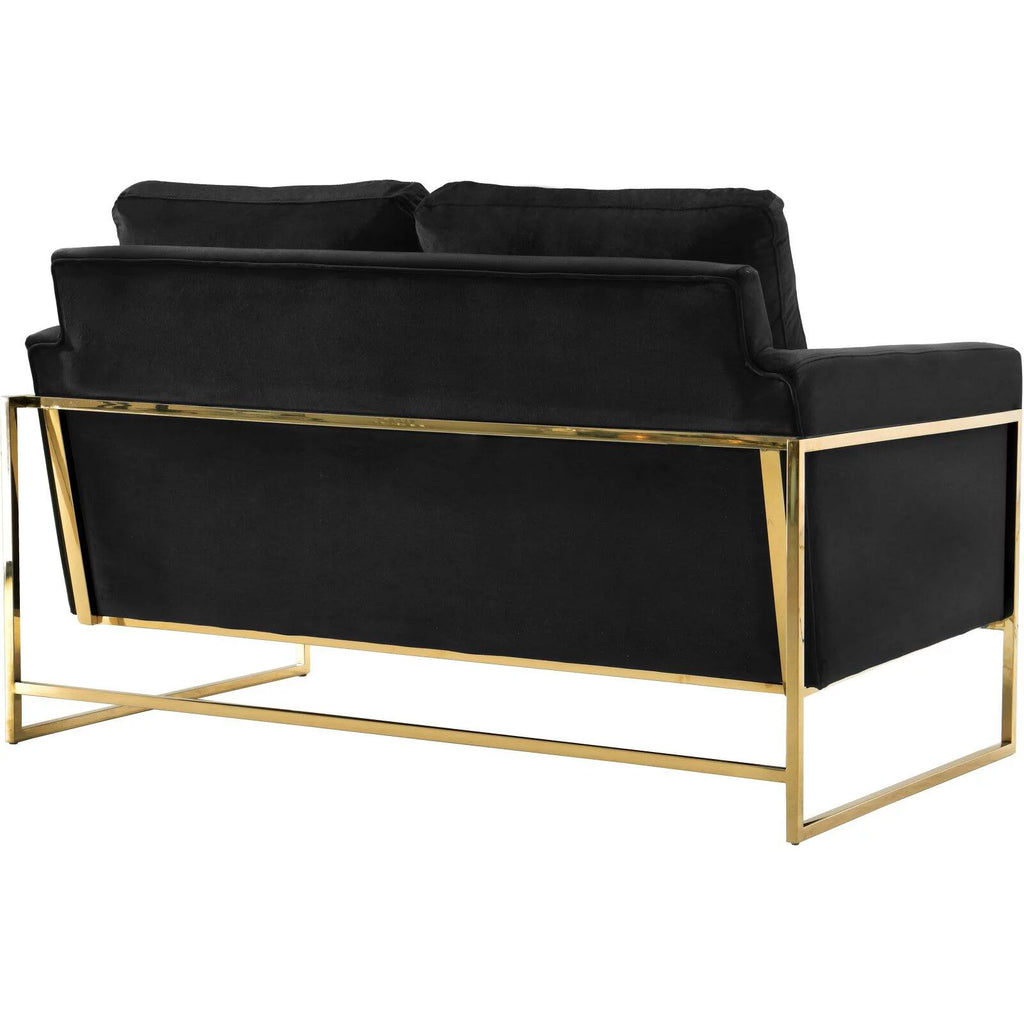 Navy Velvet Loveseat I45765