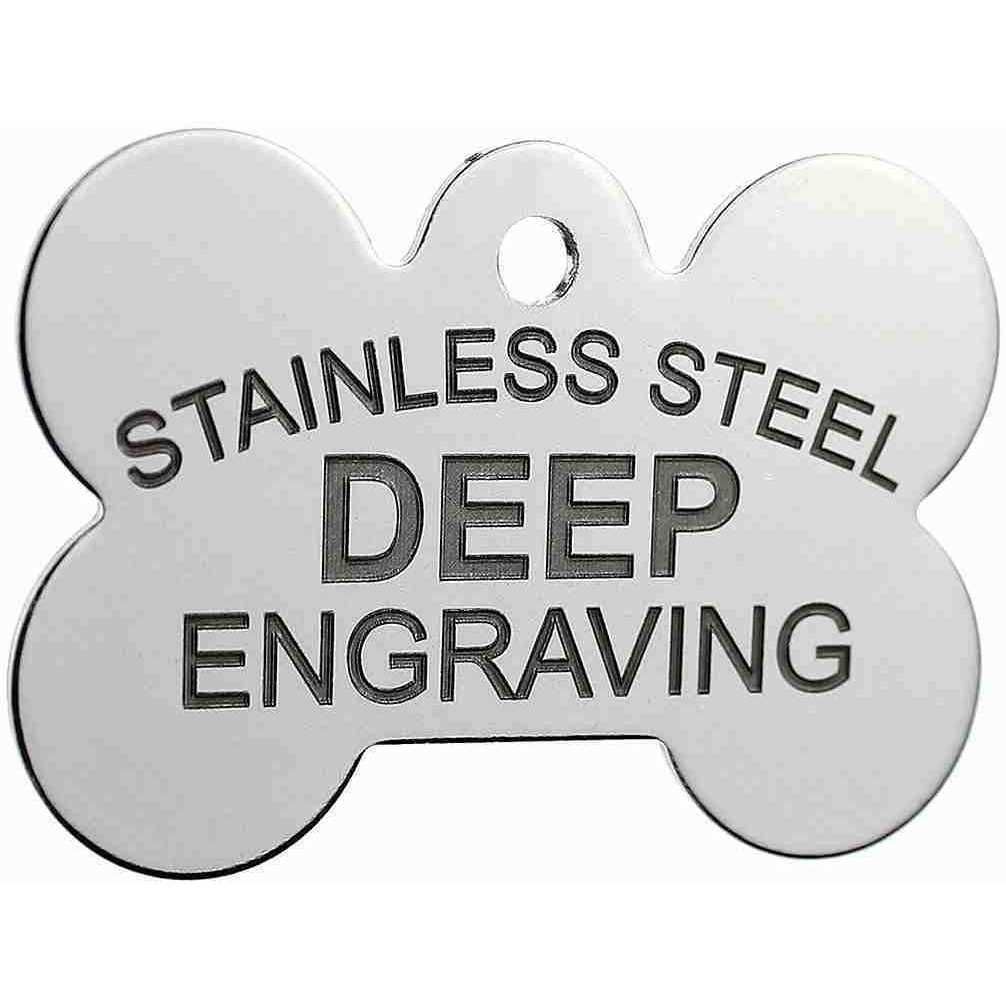 Stainless Steel Custom Deep Engraved Pet ID Tags E60700