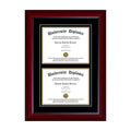 Double Diploma Frame with Mahogany Frame A2958