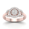 10K Rose Gold Diamond Cluster Engagement Ring Z72759