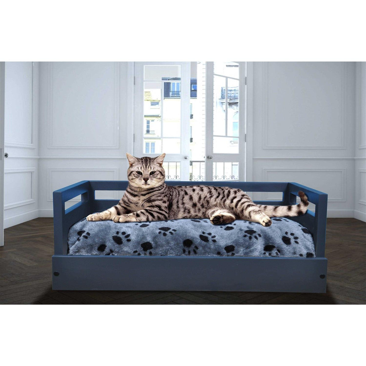 Wooden Pet Bed with Cushion F102214