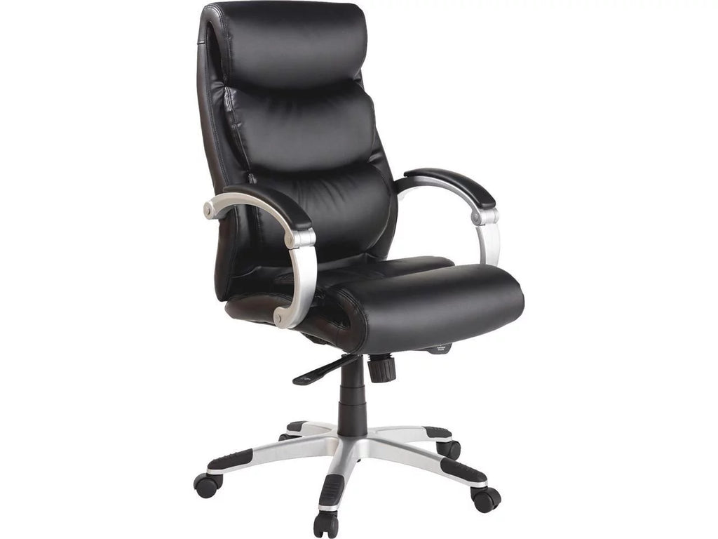 High-Back Leather Chair with Flex Arms H20329