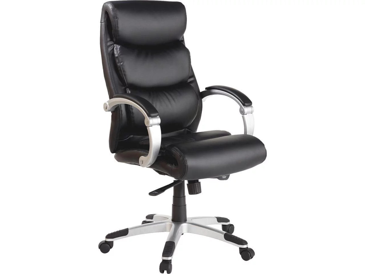 High-Back Leather Chair with Flex Arms H20329