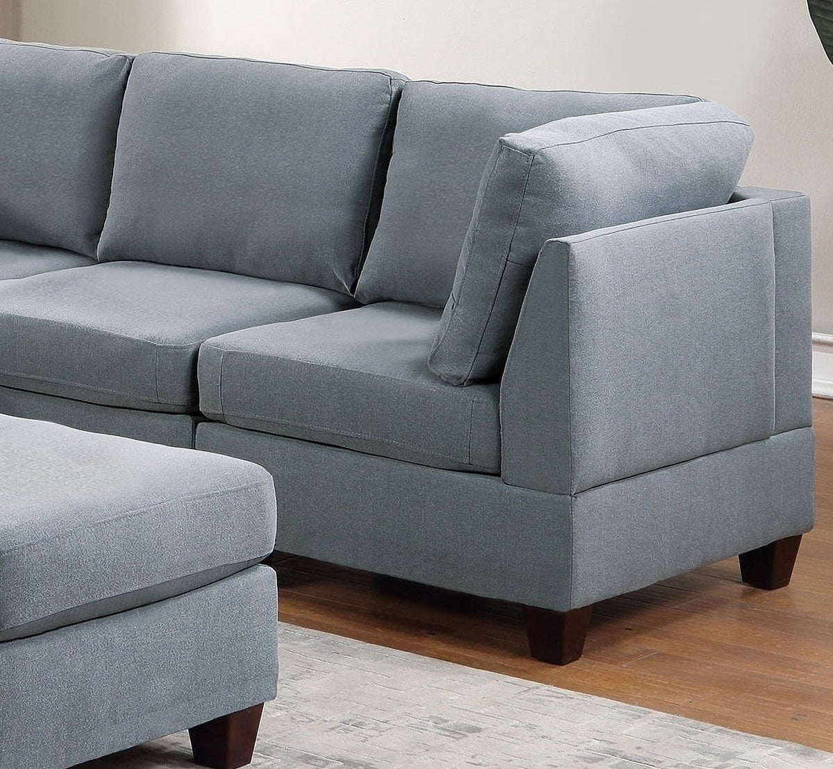 Modular Sectional 6pc Set Gray V3335