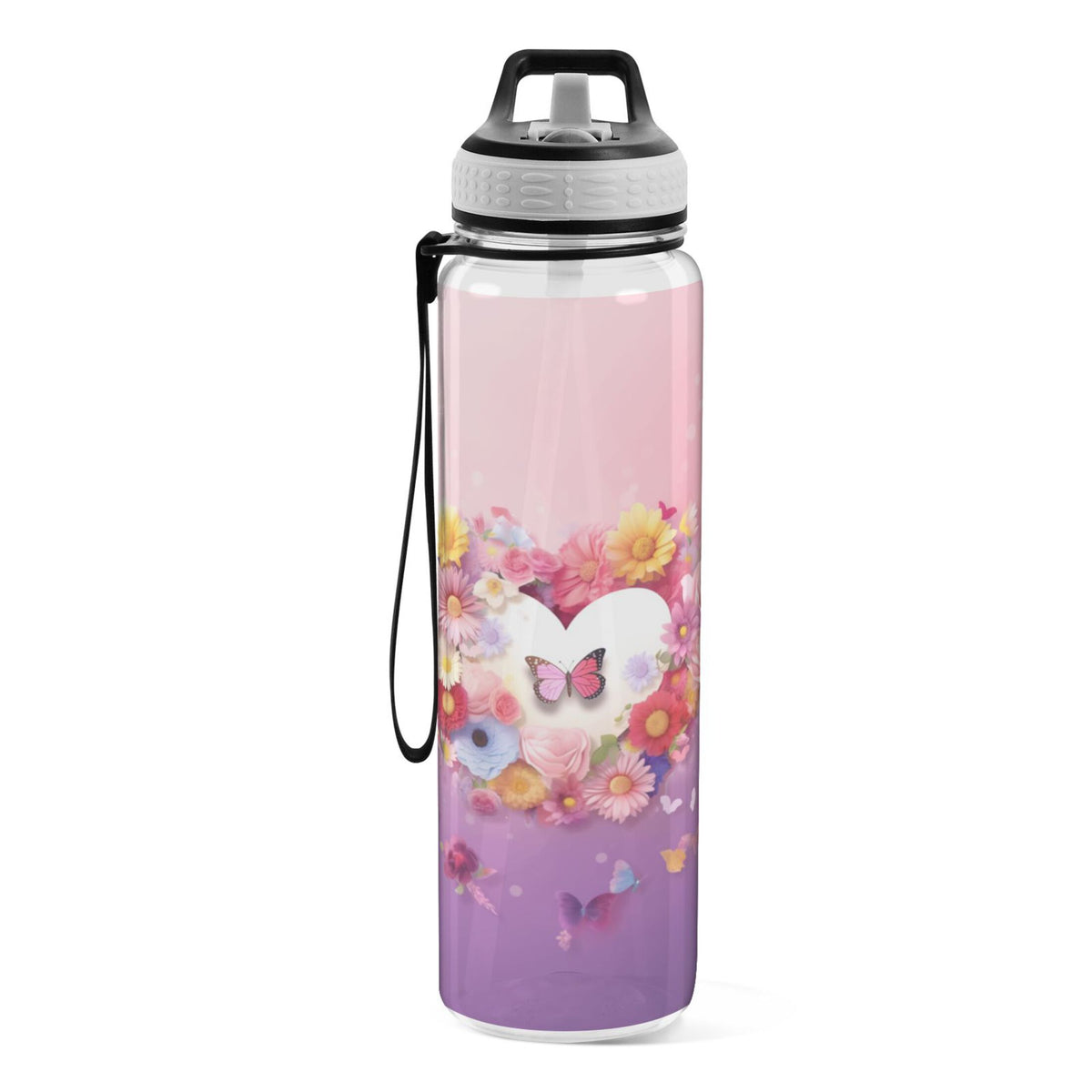 Pink 32oz Tritan Water Bottle with Straw Leakproof BPA Free F15514