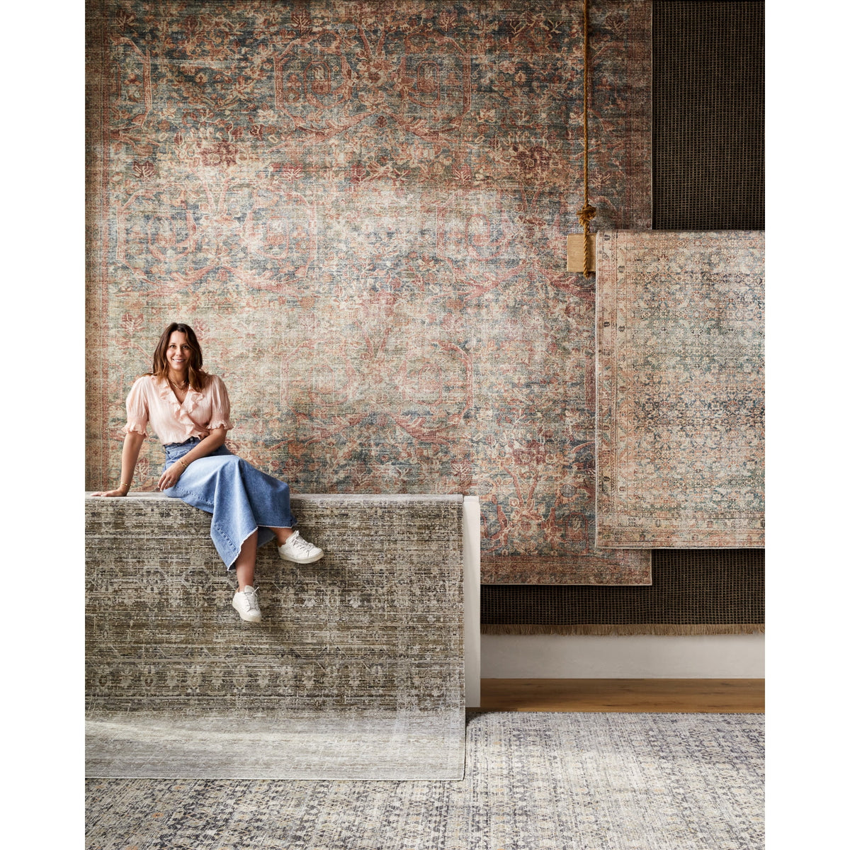 Cream Medallion Runner Area Rug T94530