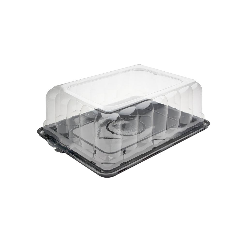 Black/Clear Plastic Cake Container 65/P P37855