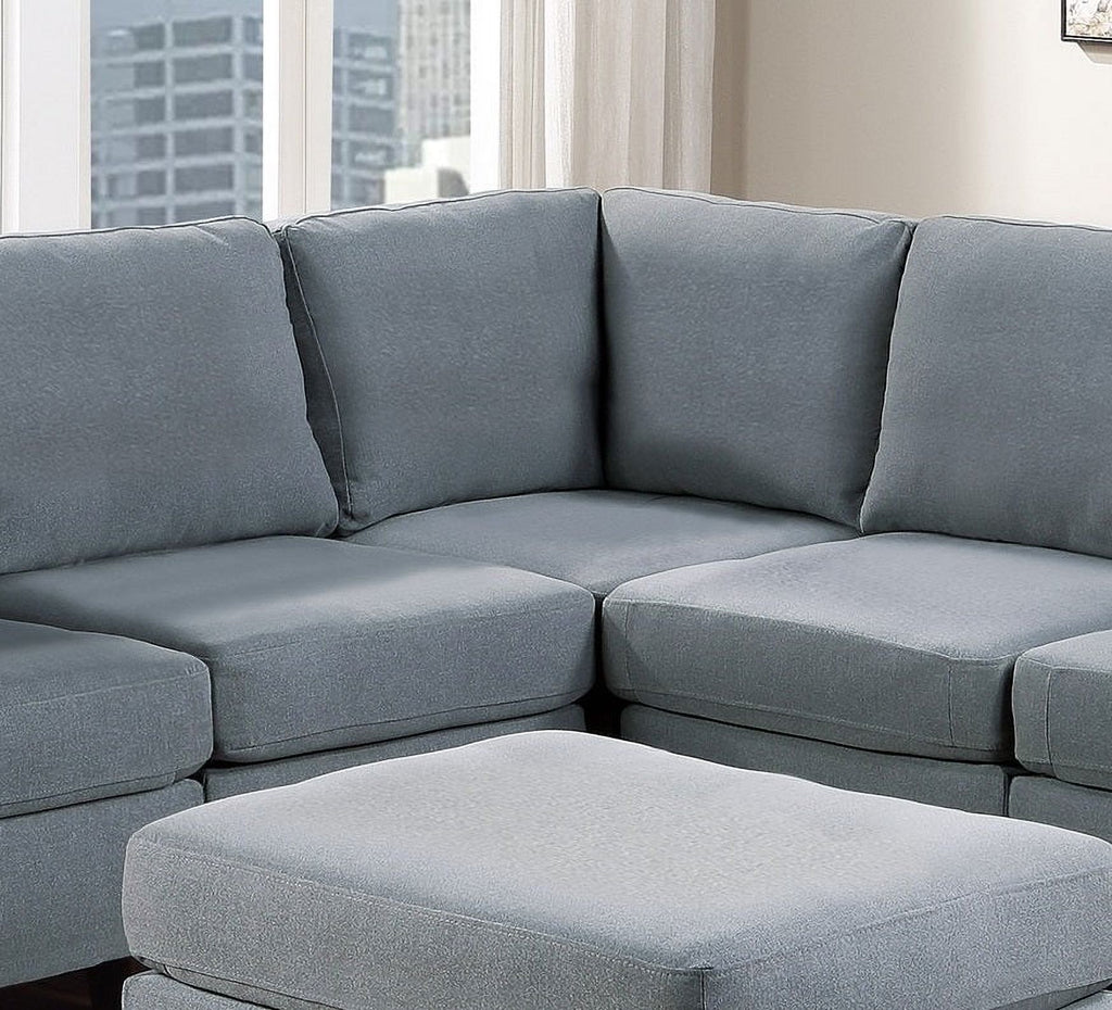 Modular Sectional 6pc Set Gray V3335
