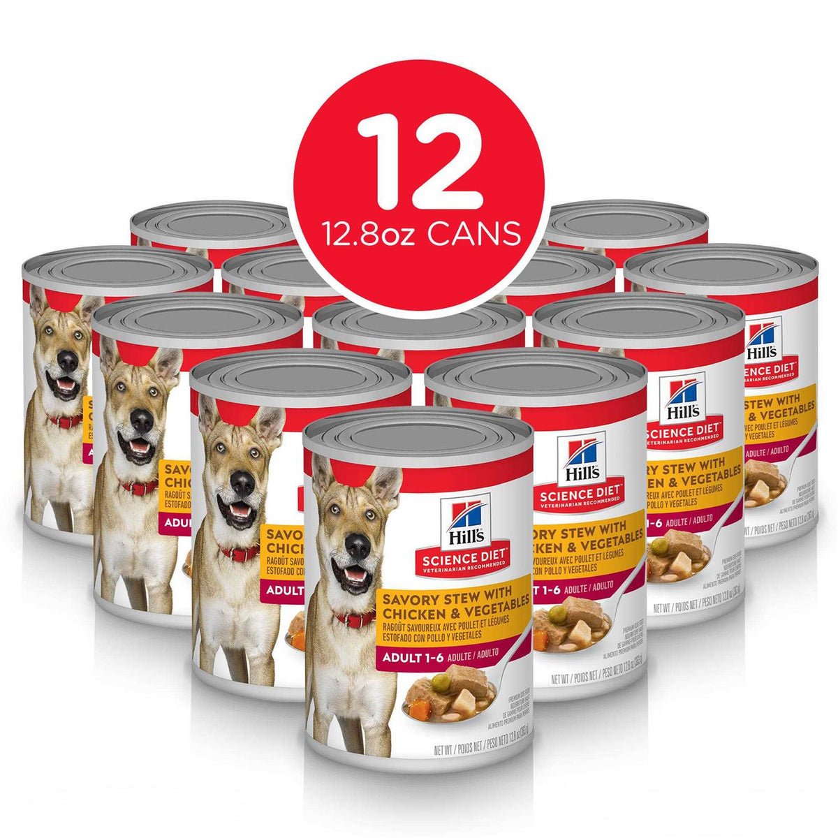 Chicken & Vegetables Dog Food, 12.8-oz, case of 12 B163