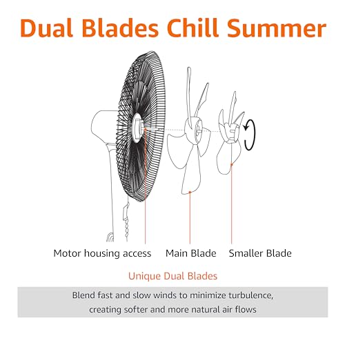 16-Inch Oscillating Pedestal Floor Fan S435
