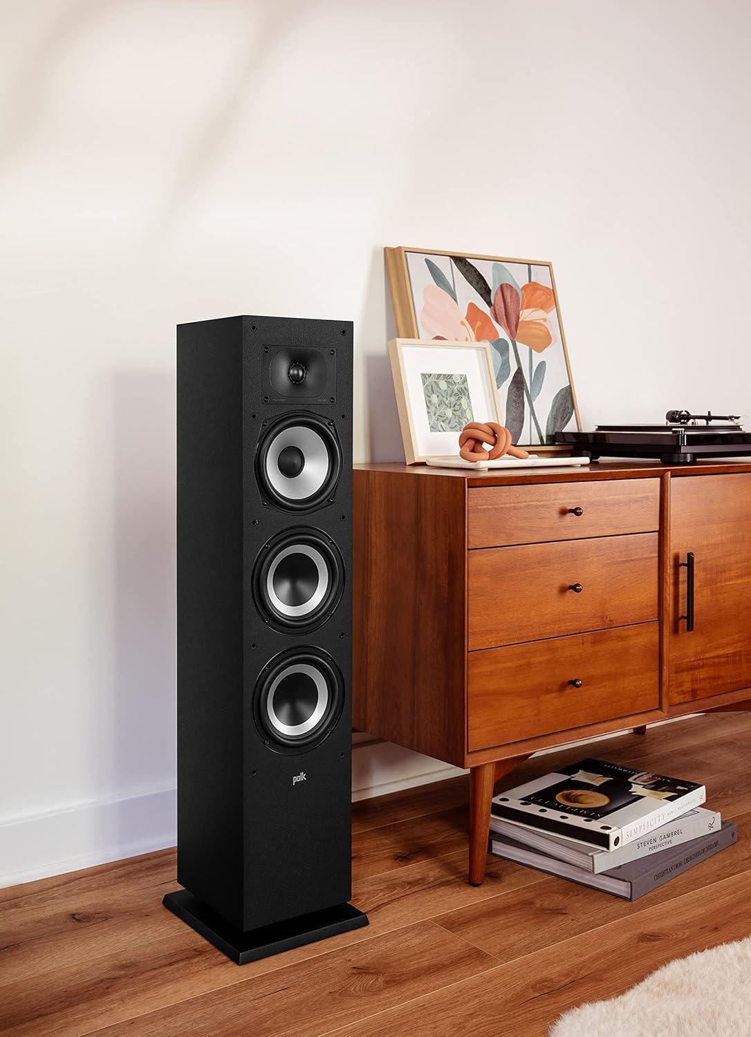Midnight Black Tower Speaker with 1" Tweeter and 6.5" Woofer S994191