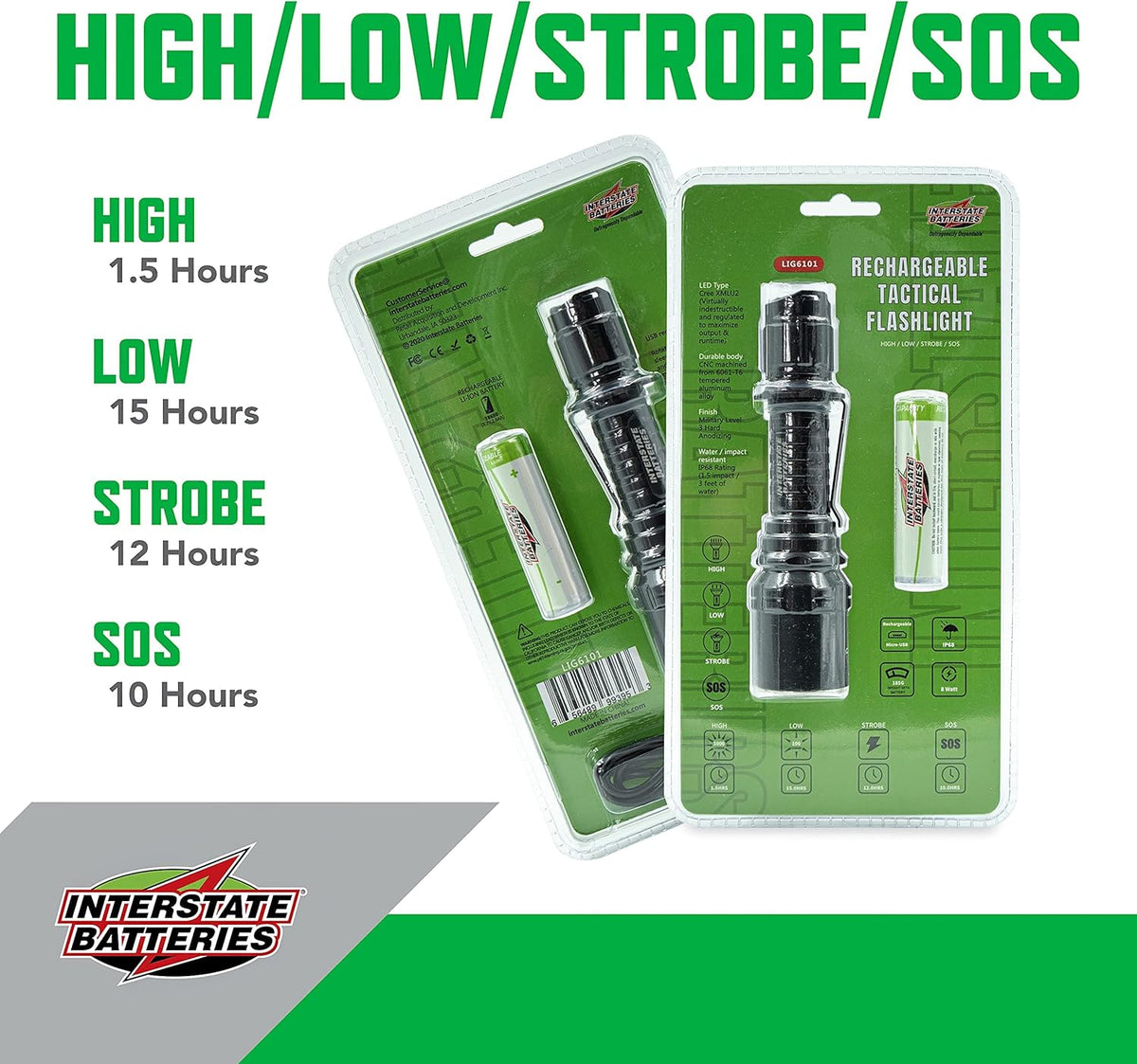 Rechargeable Flashlight with Pocket Clip and USB Charger K991