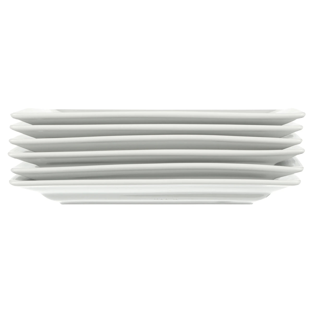 White Porcelain Dinner Plates, Set of 6 I64971
