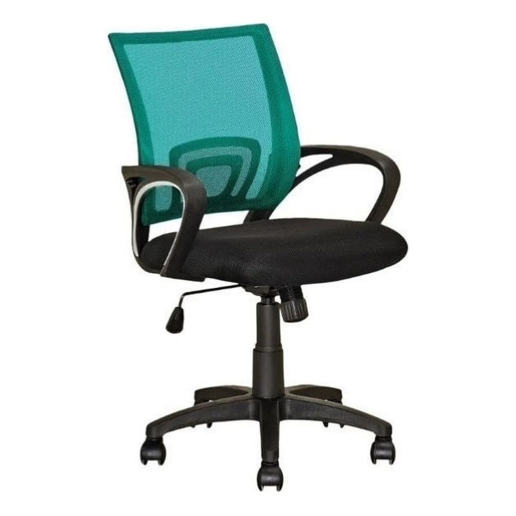 Teal Blue Mesh Fabric Swivel Office Chair M617723