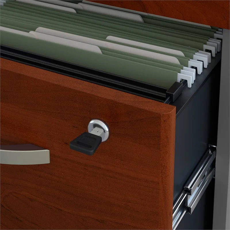 U-Shaped Desk with Mobile File Cabinet J348