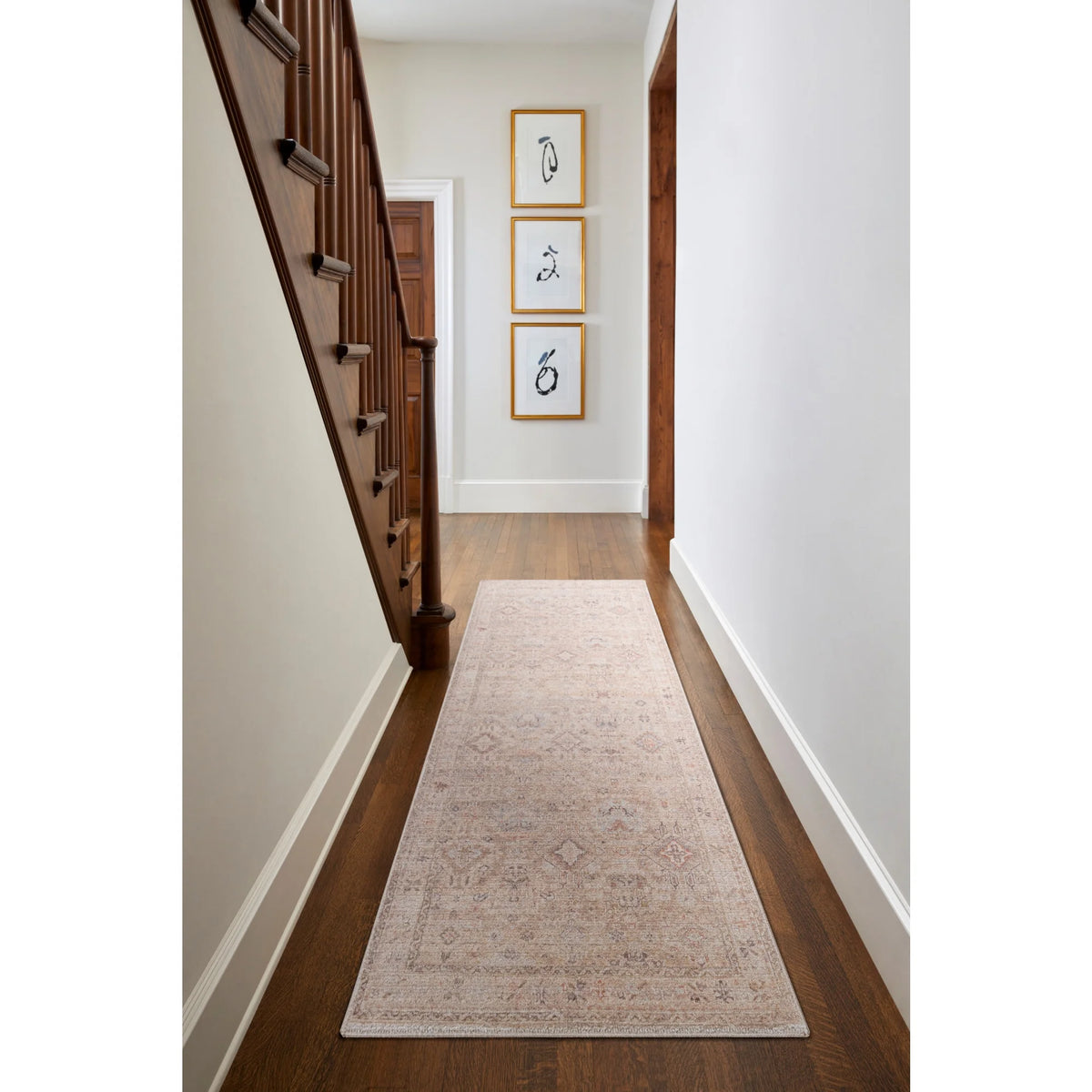 Cream Medallion Runner Area Rug T94530