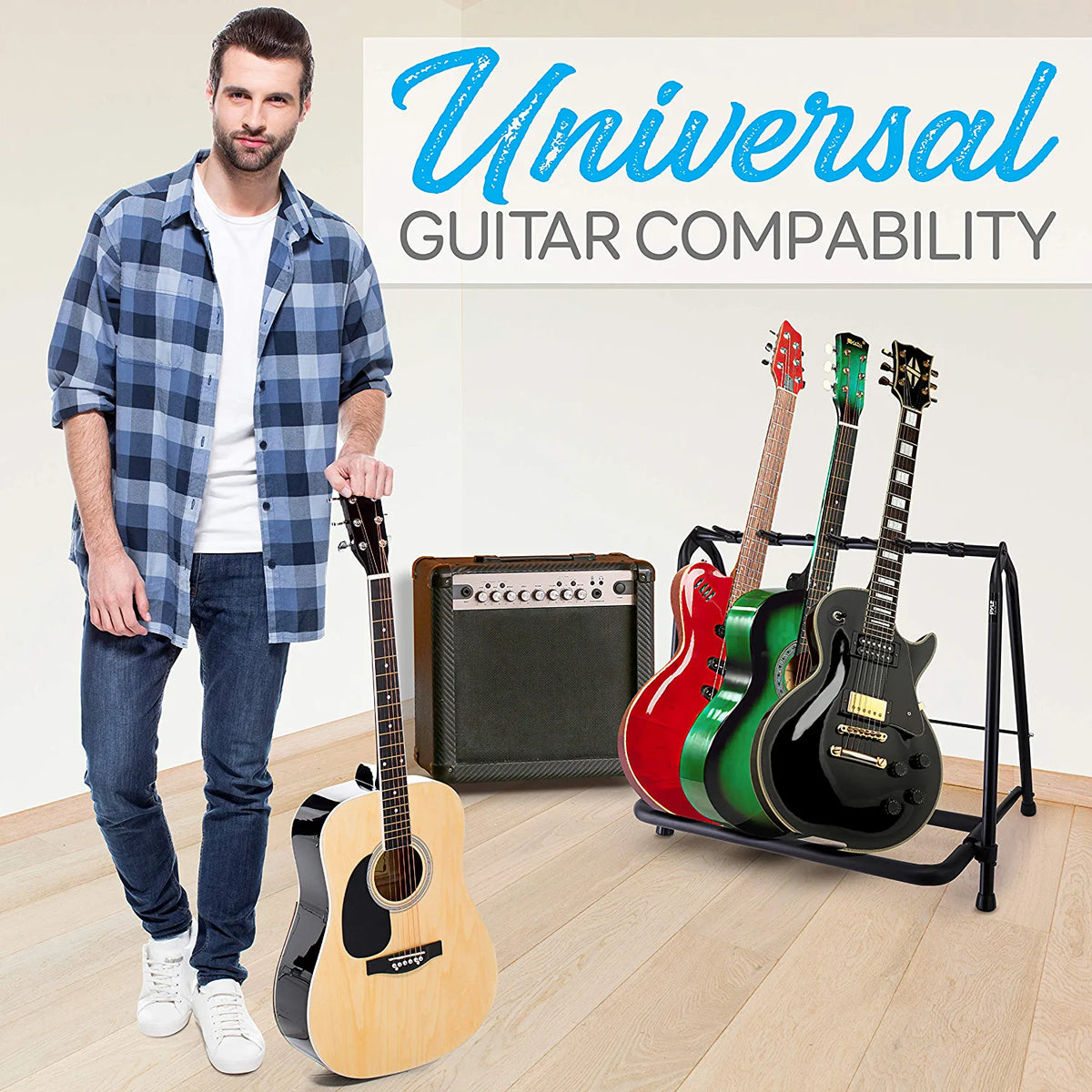 Foldable Guitar Rack Multi-Instrument Floorstand F971725