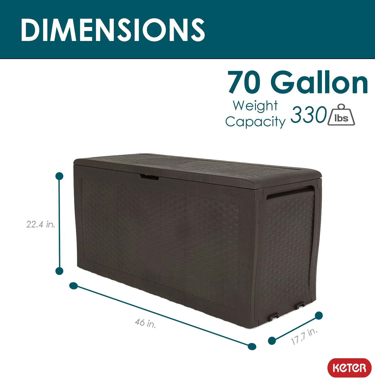 Brown Resin Outdoor Storage Deck Box G686611