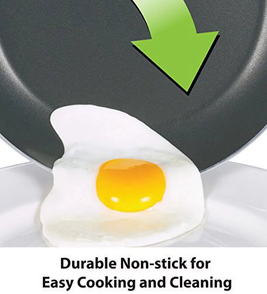 Nonstick Jumbo Cooker Saute Pan with Glass Lid, 5-Quart, Black X747
