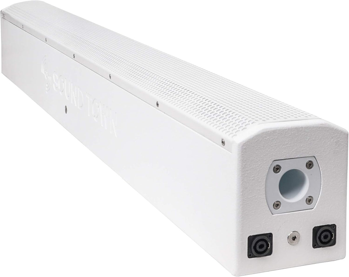 White Passive Wall-Mount Column Line Array Speaker with 8 x 5” Woofers Y718088