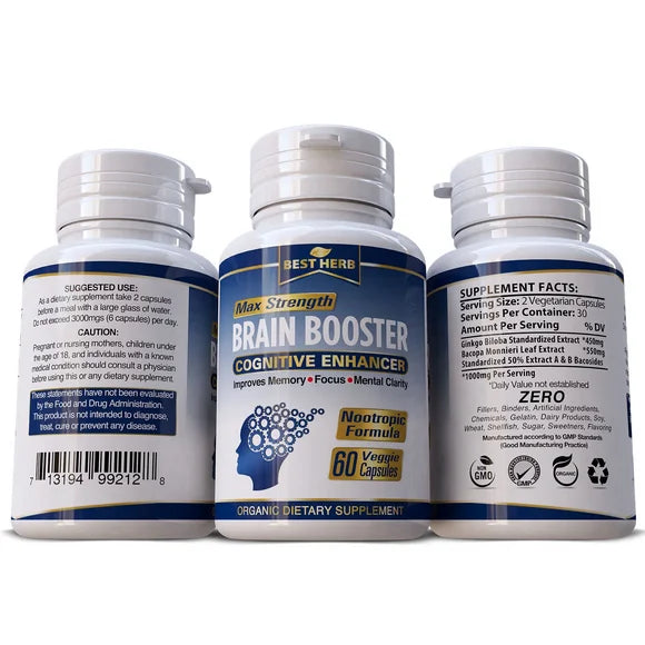 Ginkgo Biloba & Bacopa Monnieri Extract Capsules X81372