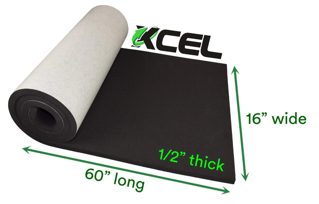 Marine Foam Rolls Sheets with Adhesive Closed Cell Foam Padding Neoprene Foam Cosplay Easy Cut - Various Sizes (60" x 16" x 1/2" (1 Pack), Black, 1) R55145