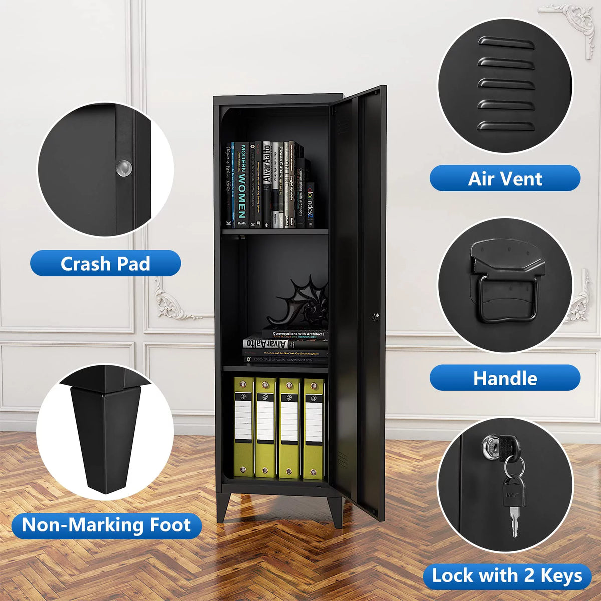 Metal Locker Storage Cabinet with Locking Door V74520