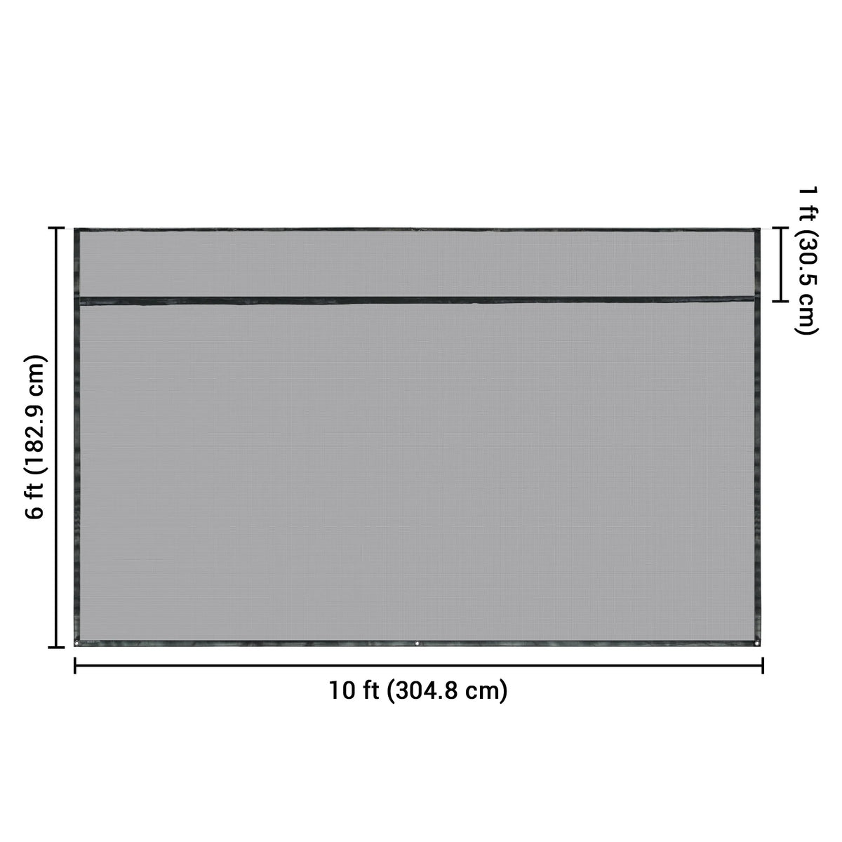 6x10' RV Awning Sun Shade Screen Black Mesh D50735