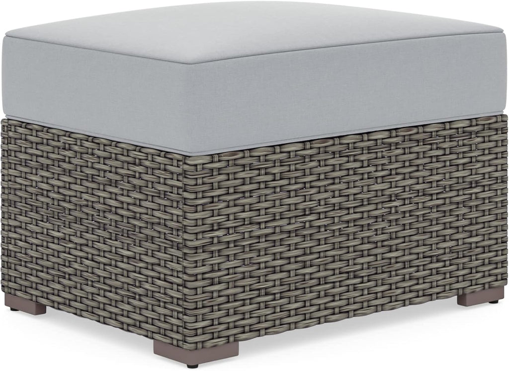 Brown Outdoor Ottoman U18364
