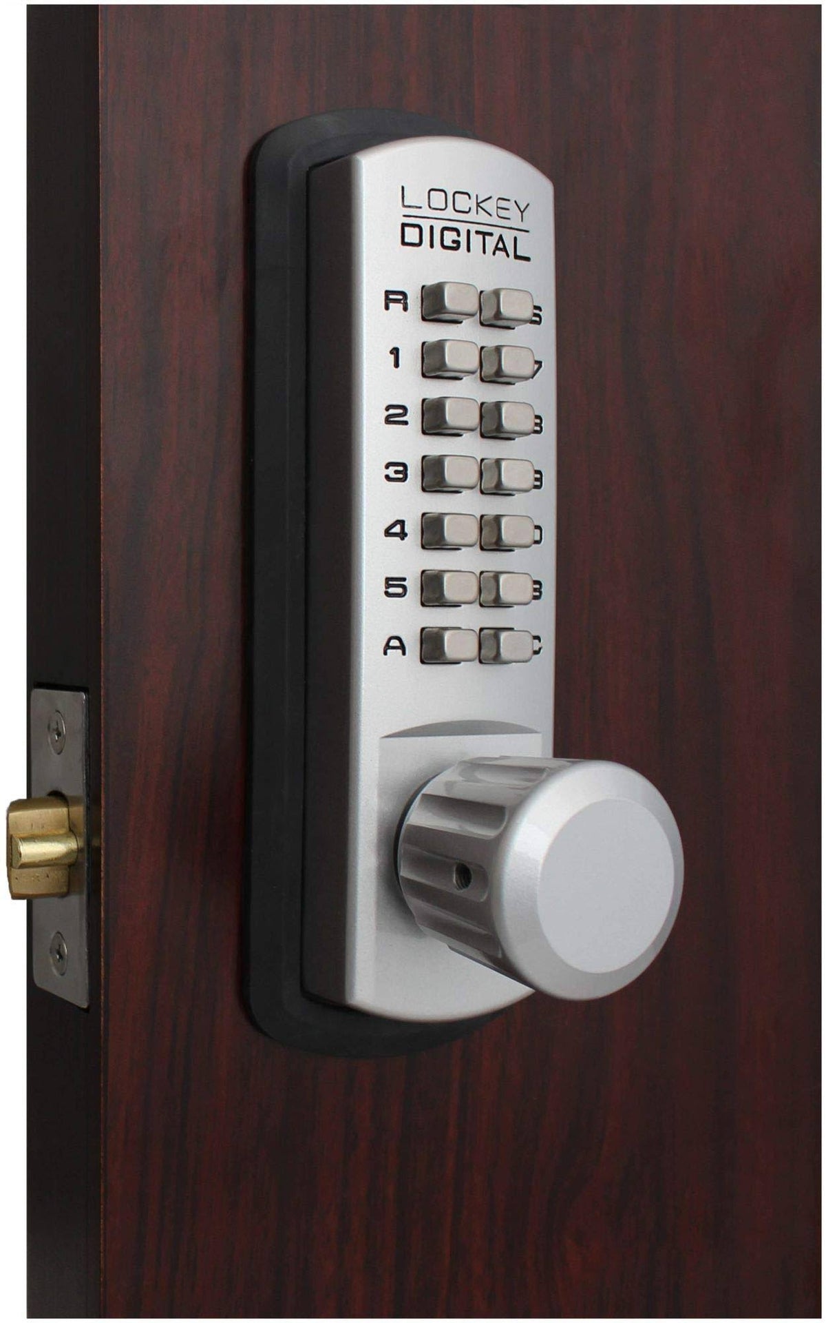 Satin Chrome Mechanical Keyless Door Knob S194642