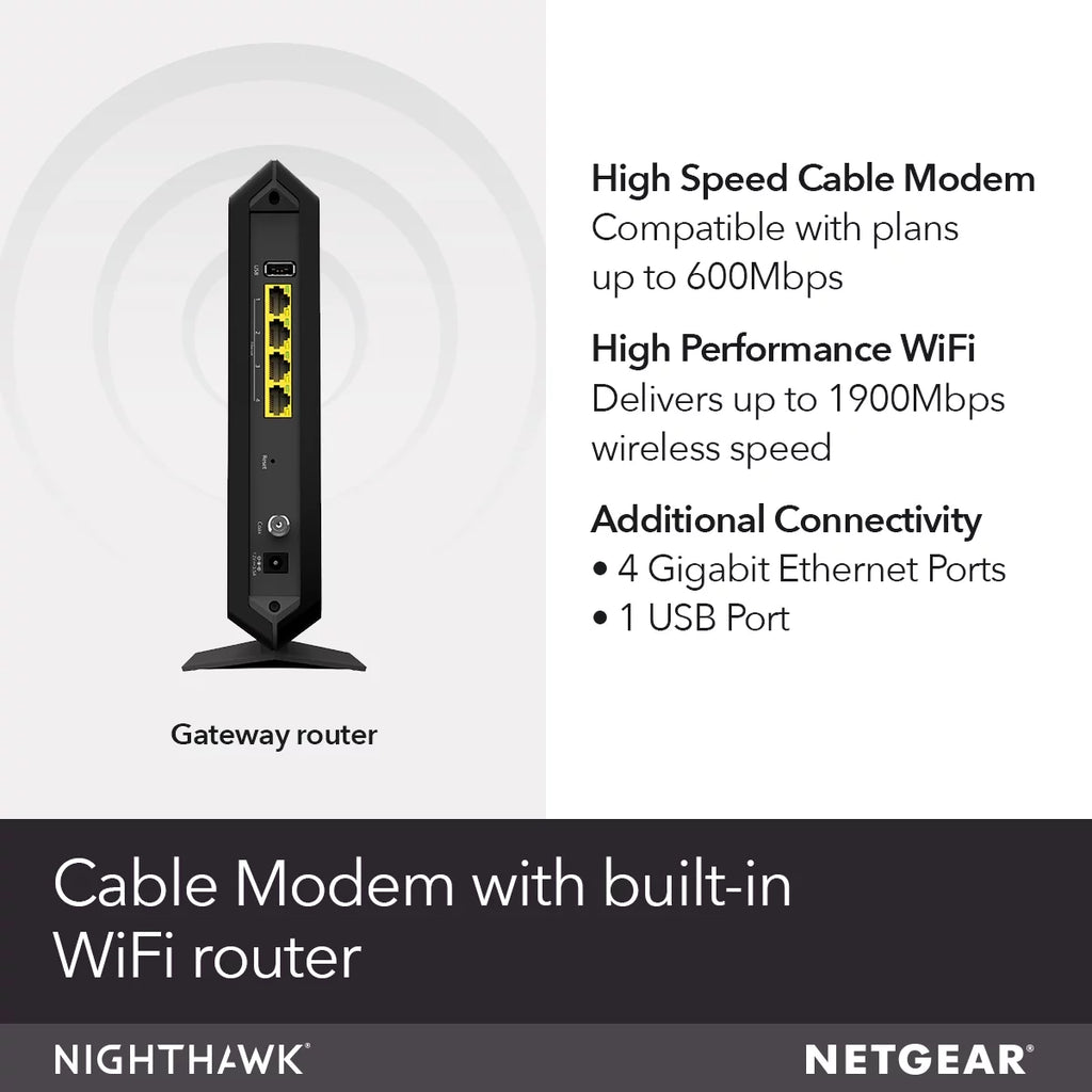AC1900 DOCSIS 3.0 Cable Modem + WiFi Router R5071