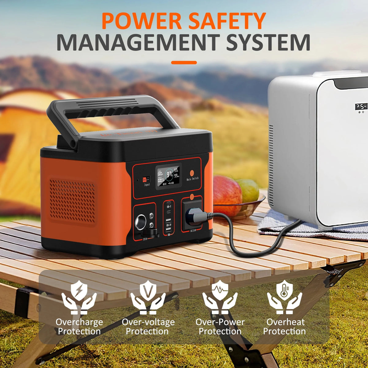 Portable Power Station 600W 550Wh LiFePO4 Battery B85228