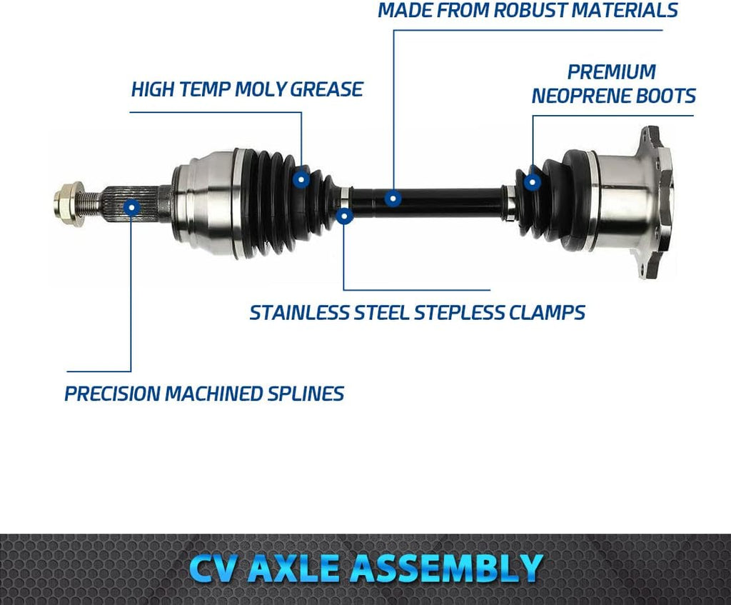 Complete Front CV Axle Half Shaft for 6 LUG MODELS Only H470