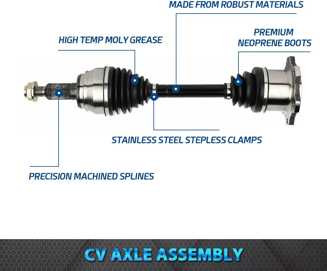 Complete Front CV Axle Half Shaft for 6 LUG MODELS Only H470