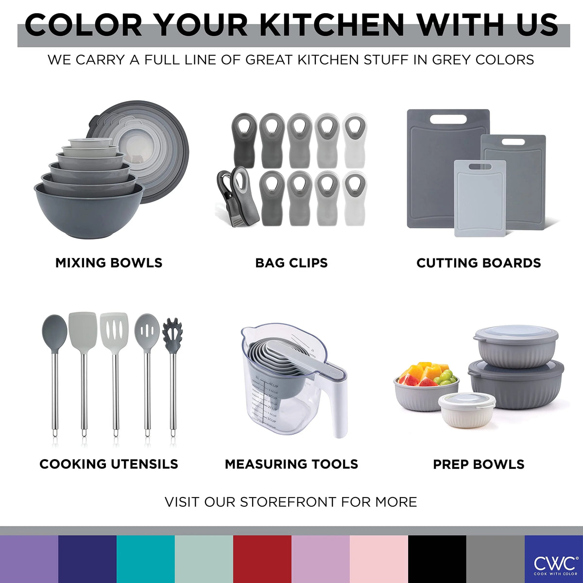 4 Piece Nesting Plastic Mixing Bowl Set B398577