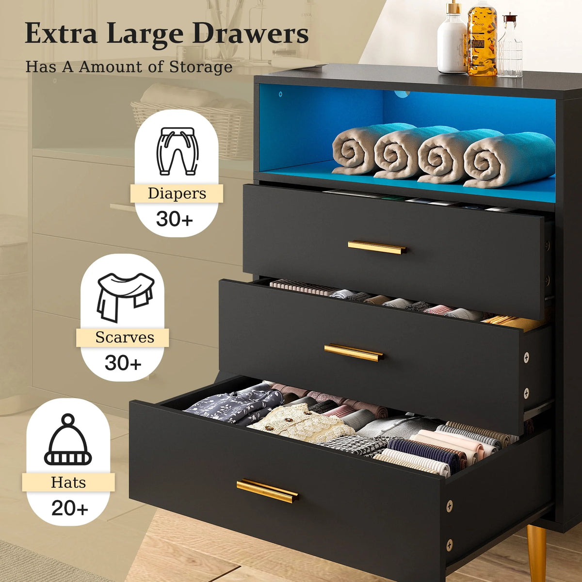 White 6 Drawer Wood Dresser P918422